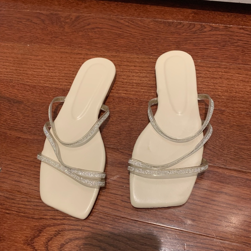rhinestone sandals women’s size 37 or 6.5